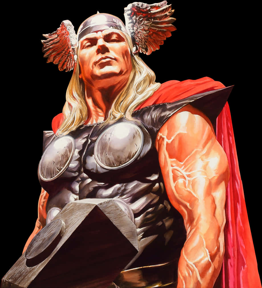 Mighty Thor Artwork PNG with transparent background