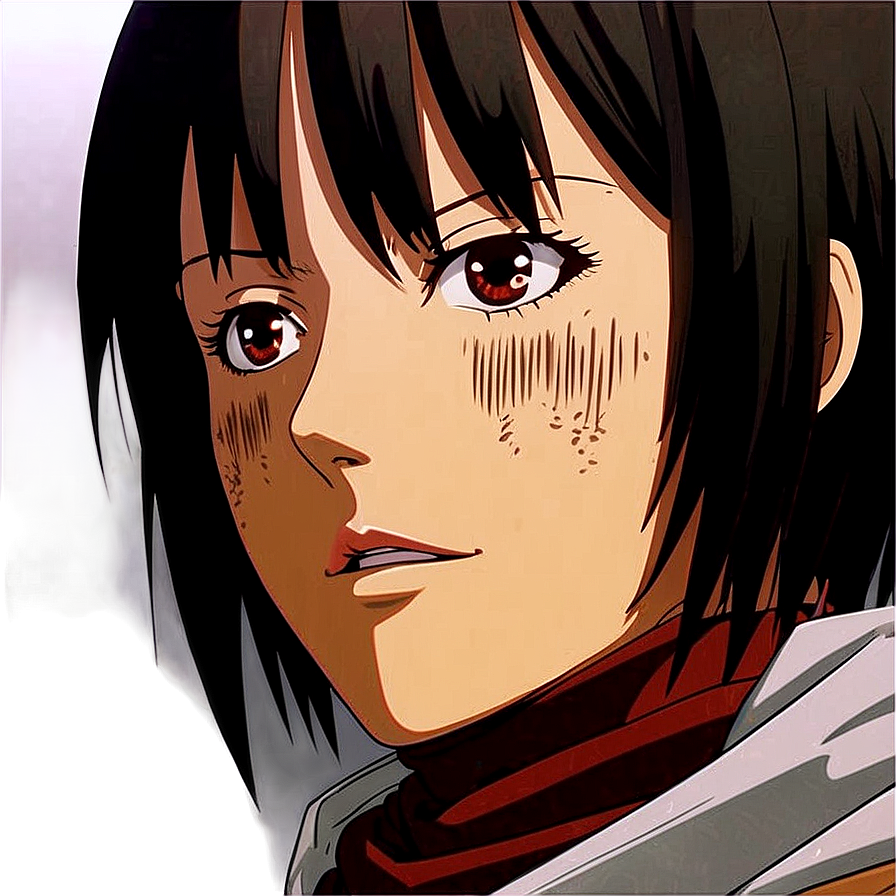 Mikasa Ackerman Close-Up PNG 06242024 PNG with transparent background