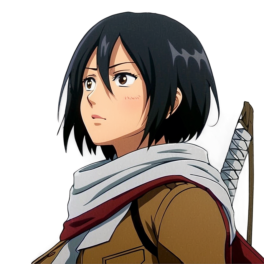 Mikasa Ackerman Close-Up PNG 18 PNG with transparent background