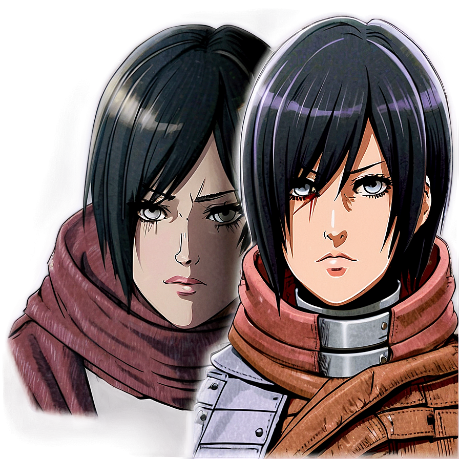 Mikasa Ackerman Close-Up PNG 50 PNG with transparent background
