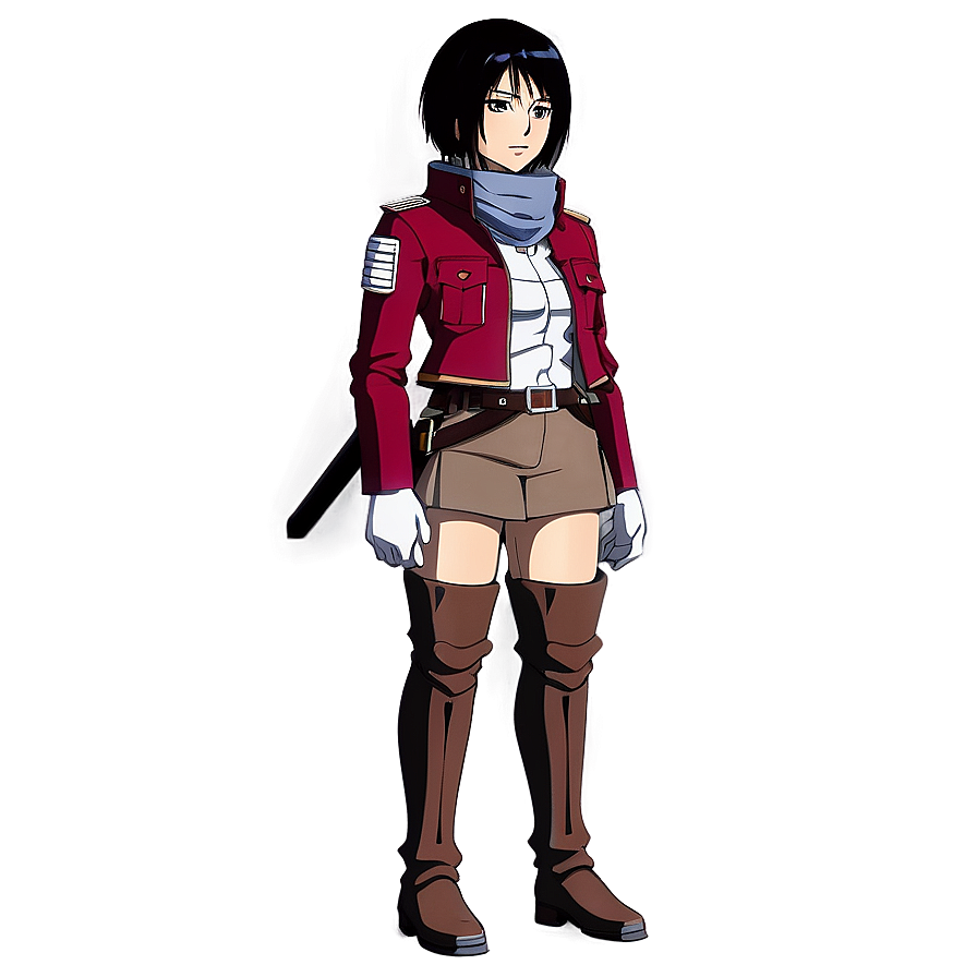 Mikasa Ackerman Full Body PNG 60 PNG with transparent background