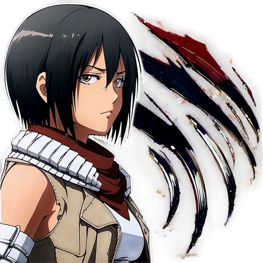 Mikasa Ackerman Full Body PNG dmn37 PNG with transparent background