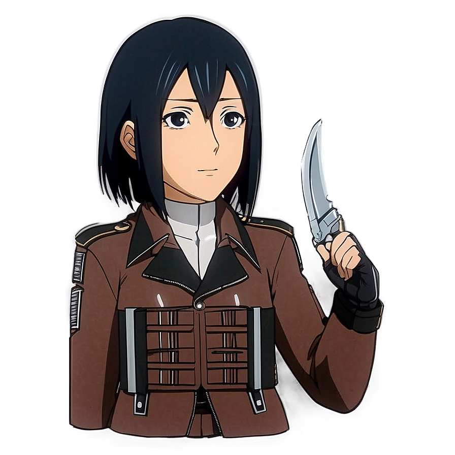 Mikasa Ackerman Hair Down PNG 72 PNG with transparent background