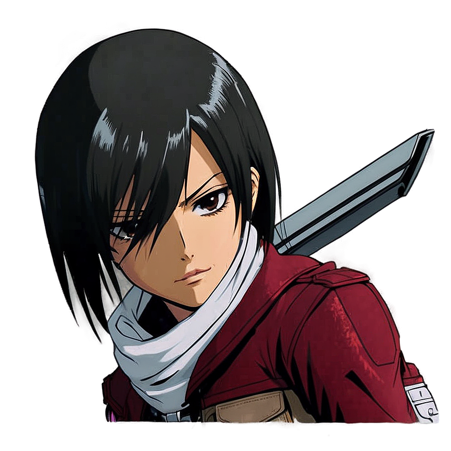 Mikasa Ackerman Serious Look PNG jtq PNG with transparent background