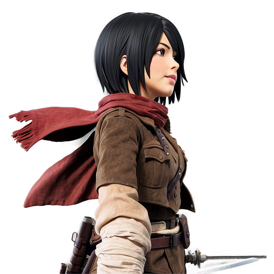 Mikasa Ackerman Side Profile PNG 79 PNG with transparent background