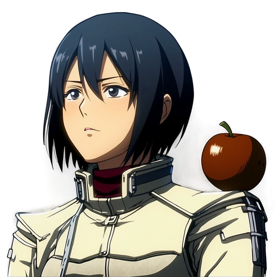 Mikasa Ackerman Side Profile PNG vwe2 PNG with transparent background