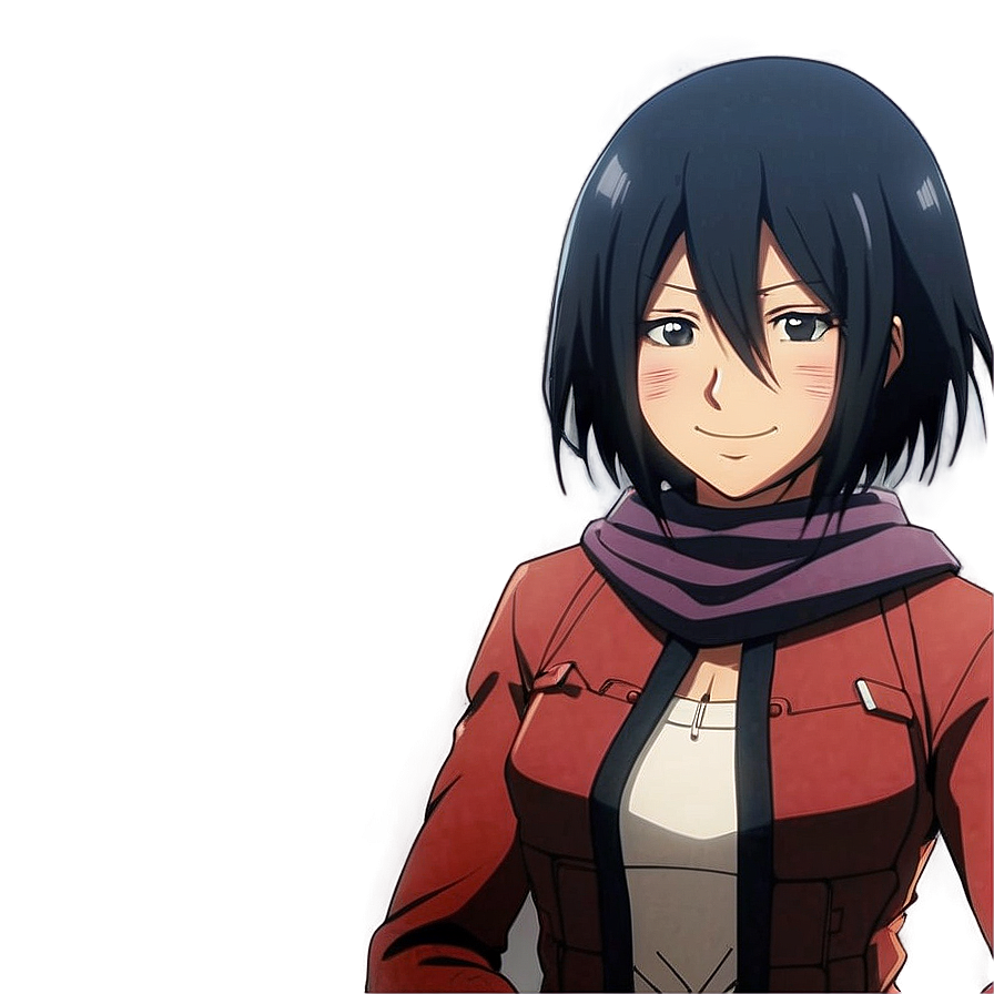 Mikasa Ackerman Smiling PNG afd PNG with transparent background