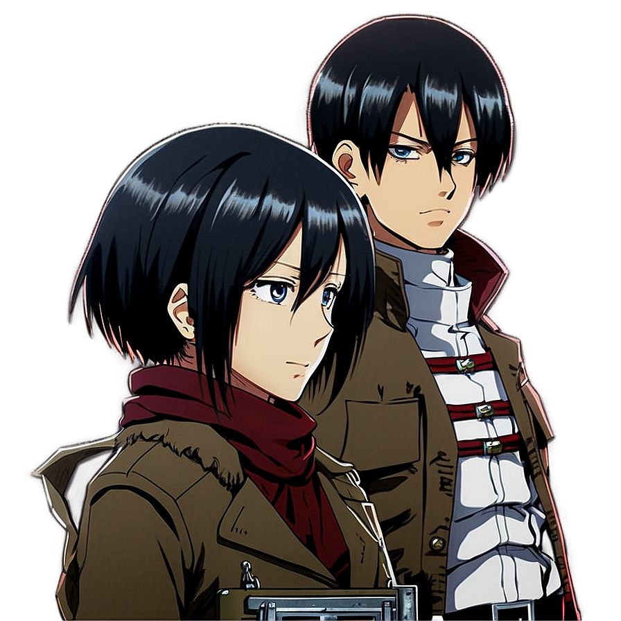 Mikasa and Levi Ackerman PNG yyd43 PNG with transparent background