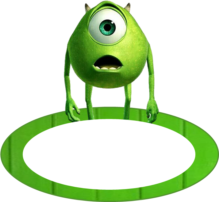 Mike Wazowski Standingon Green Platform.png