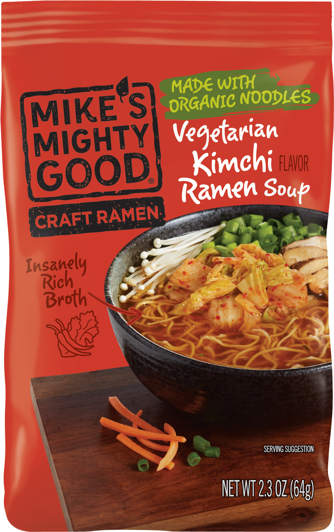 Kimchi Ramen Noodle Bowl - Mike's Mighty Good Ramen PNG image with a transparent background, free high-resolution download