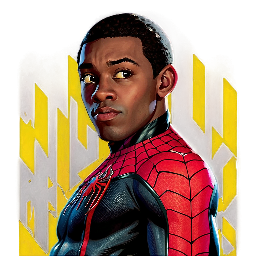 Miles Morales Close-Up PNG 05032024 PNG with transparent background