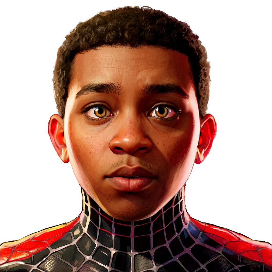 Miles Morales Close-Up PNG miq49 PNG with transparent background