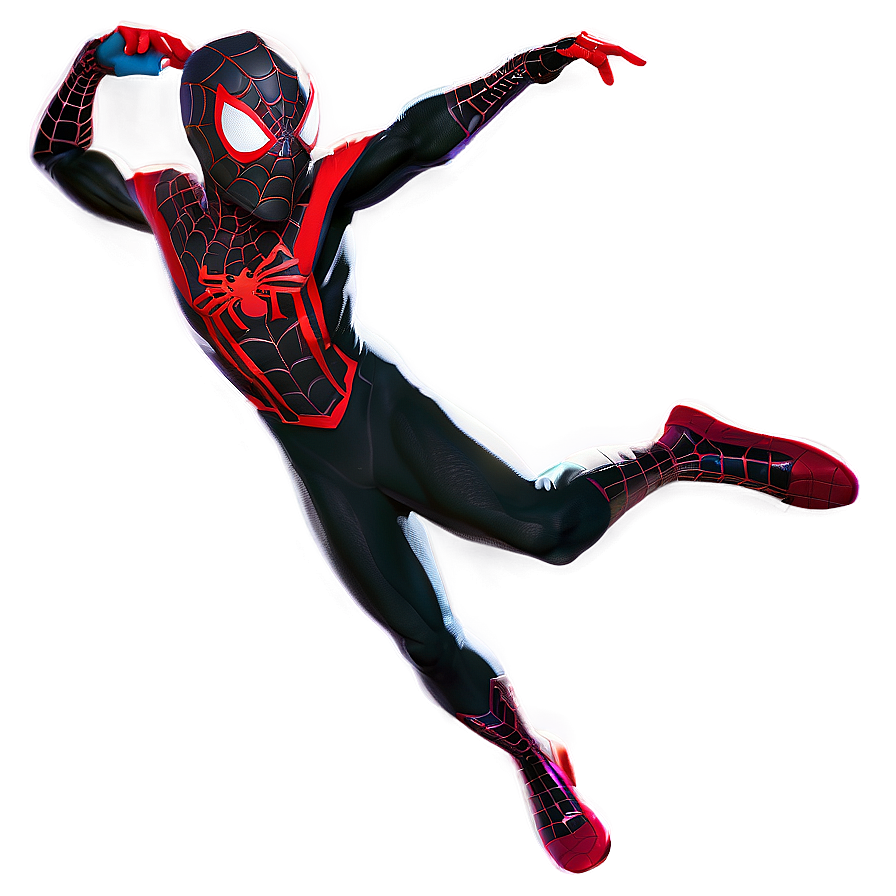 Miles Morales Web Slinging PNG 05032024 PNG with transparent background