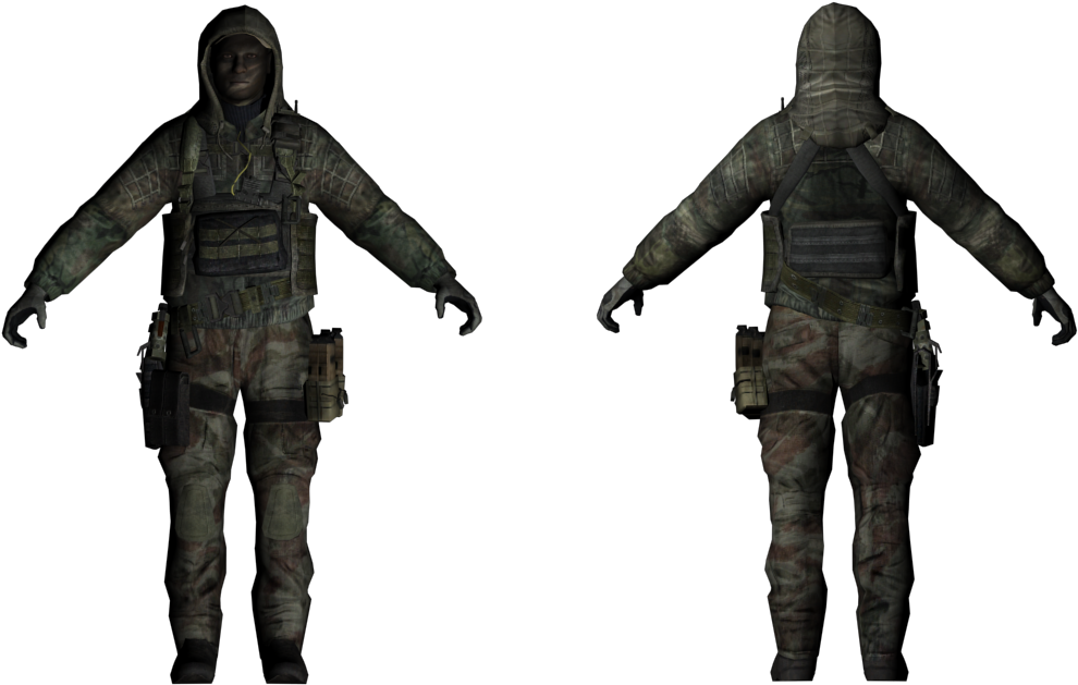 Military_ Character_ Model_ Front_and_ Back_ View