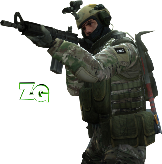 Military Operativewith Rifle PNG with transparent background