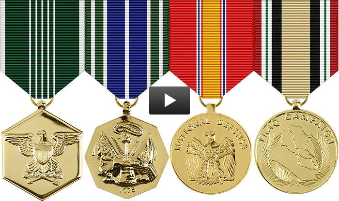 Military_ Service_ Medals PNG with transparent background