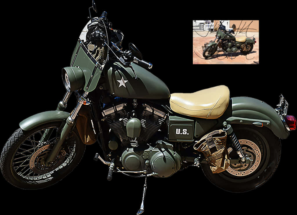 Military Style Motorcycle H D