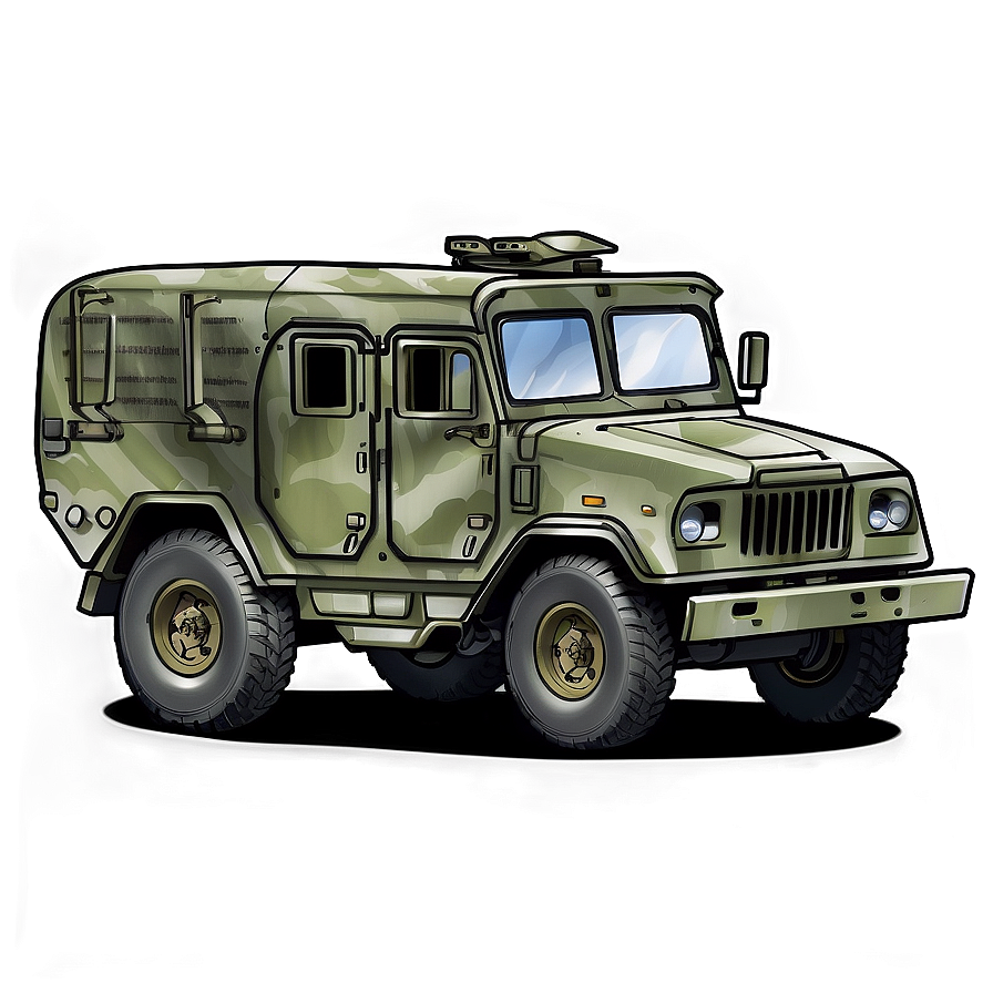 Military Vehicle Sketch Png 98