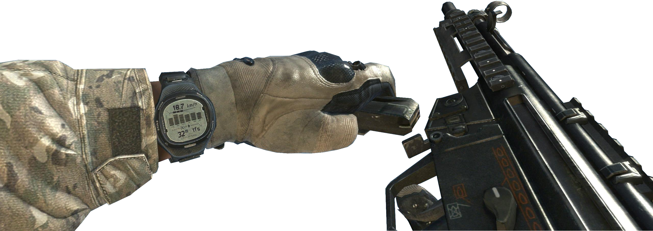 Image Mp5 Reload Mw3 Png The Call Of Duty Wiki Black - Revolver, Transparent Png PNG with transparent background