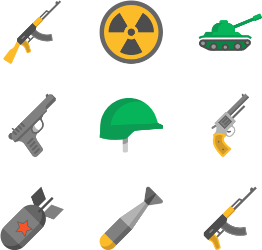 Weapons - War Flat Icon, HD Png Download PNG with transparent background