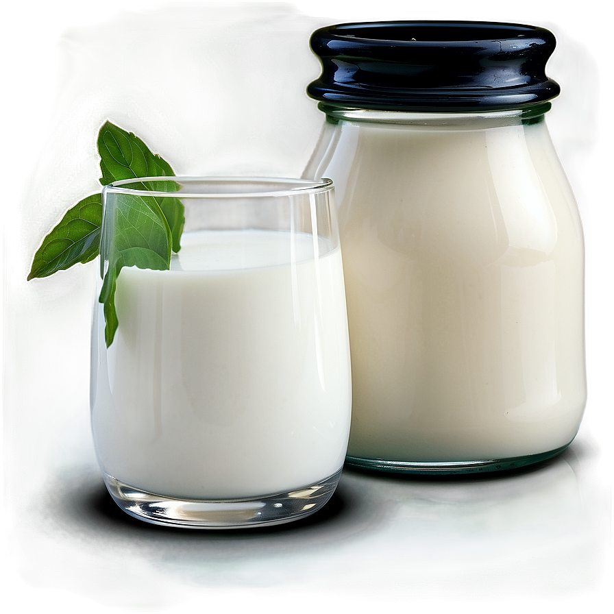 Milk Glass With Dairy Background Png Mto