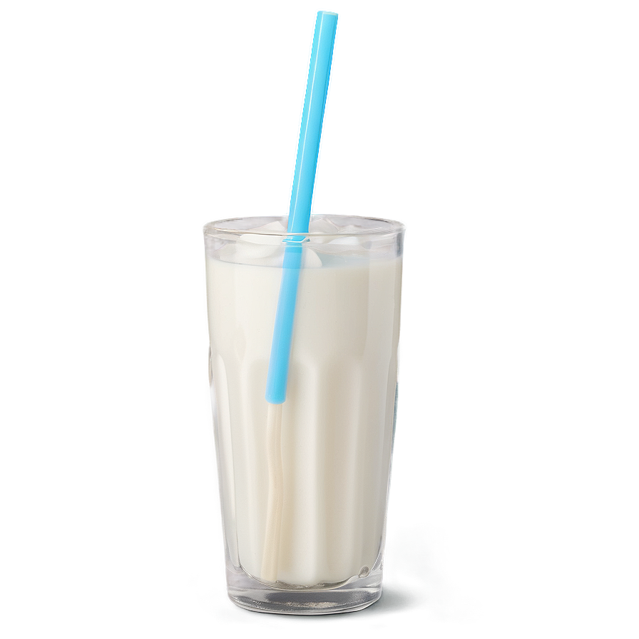 Milk Glass With Straw Png 55