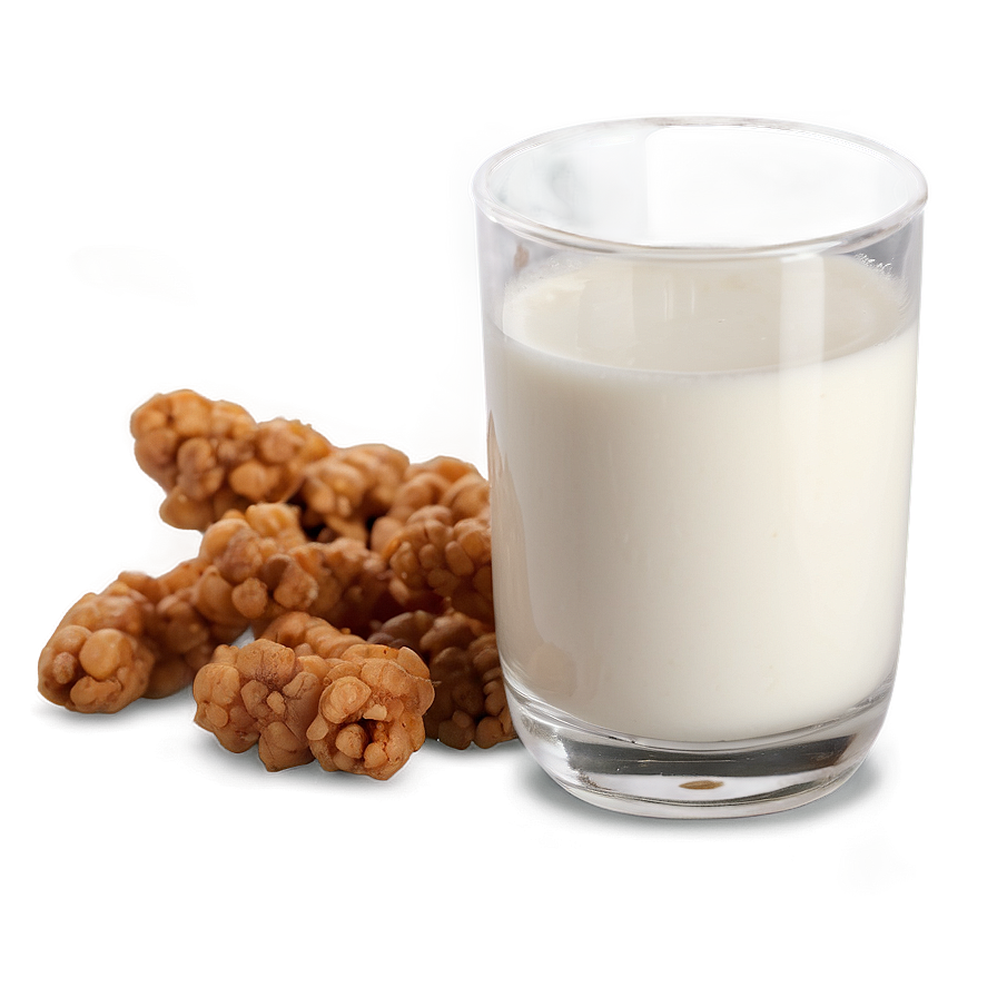 Milk in Glassware PNG muo PNG with transparent background