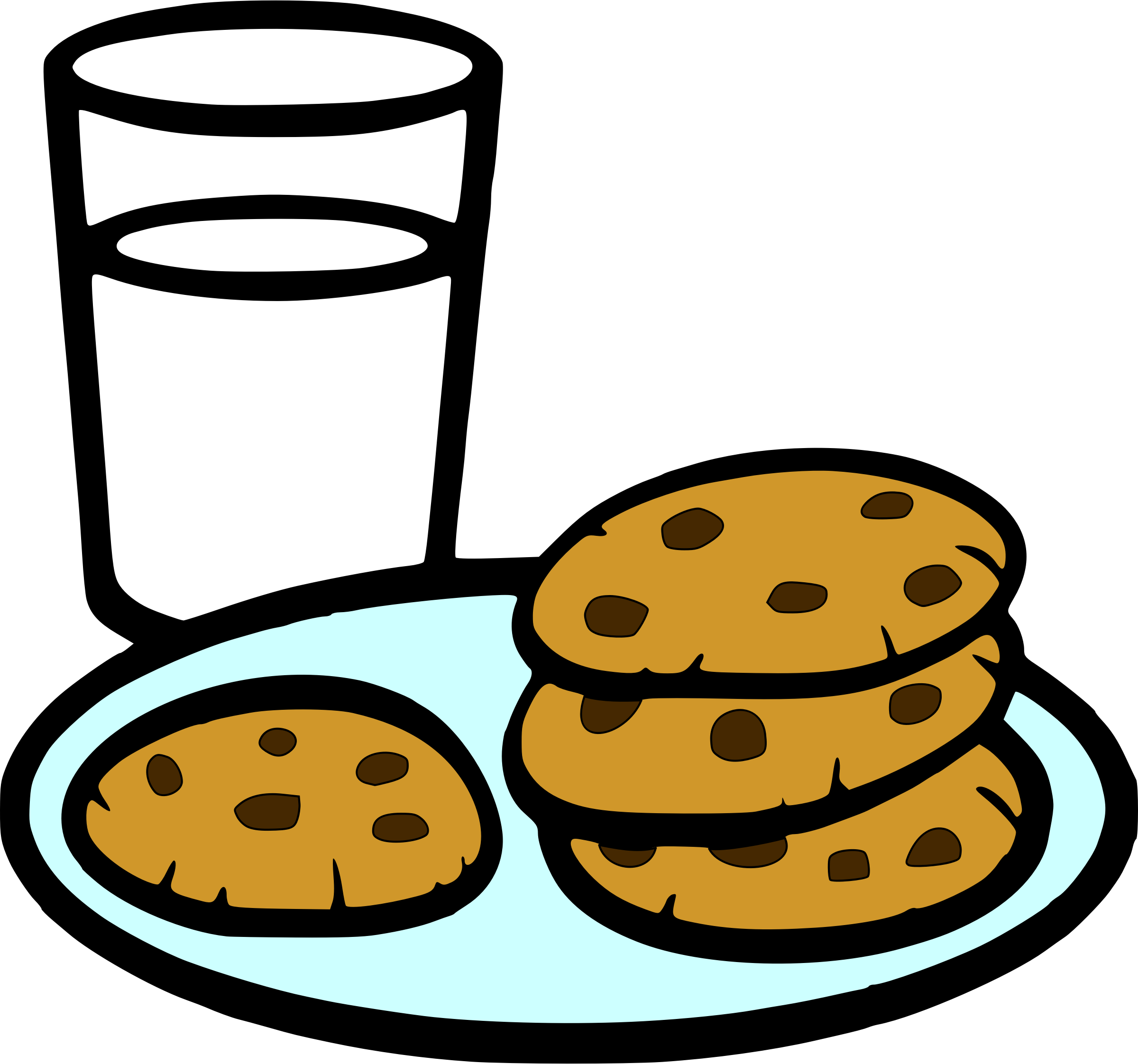 Cookies And Milk Big - Milk And Cookies Svg, HD Png Download PNG with transparent background