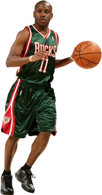 Milwaukee Bucks Basketball Player Dribbling