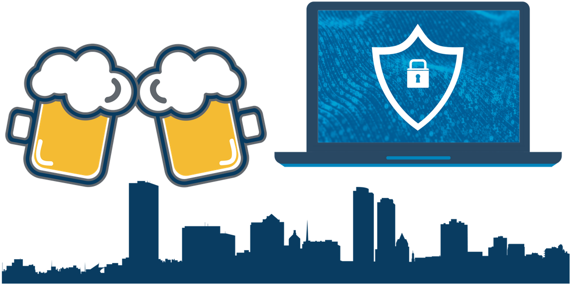 Milwaukee Cybersecurity Beer Celebration PNG with transparent background