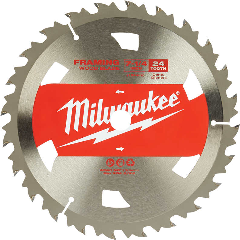 Milwaukee Framing Wood Blade Tool PNG with transparent background