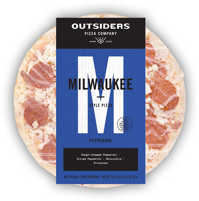 Milwaukee Style Pepperoni Pizza Packaging PNG with transparent background