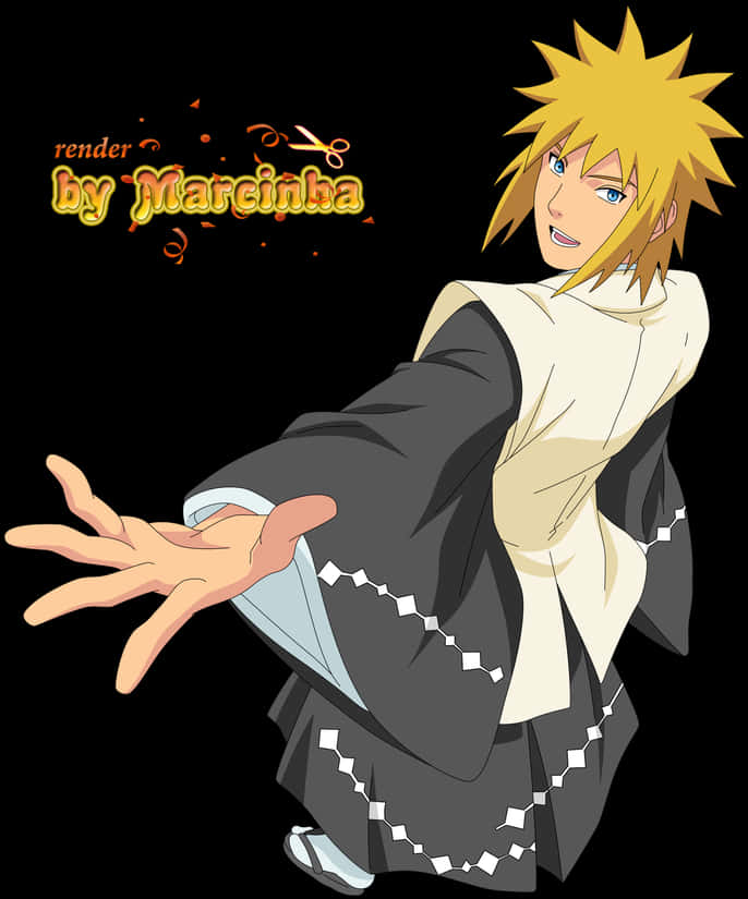 Minato Namikaze Anime Character PNG with transparent background