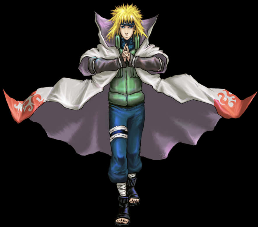 Minato Namikaze Fourth Hokage PNG with transparent background