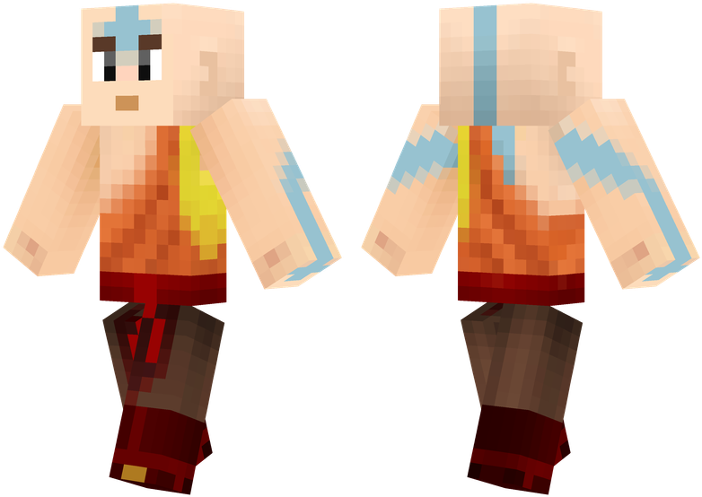 Minecraft Aang Skin Design