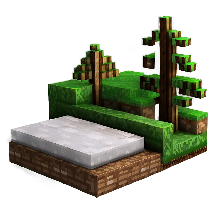 Minecraft Bed In Forest Png Wbq76