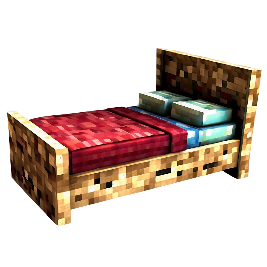 Minecraft Bed Model Png 06122024