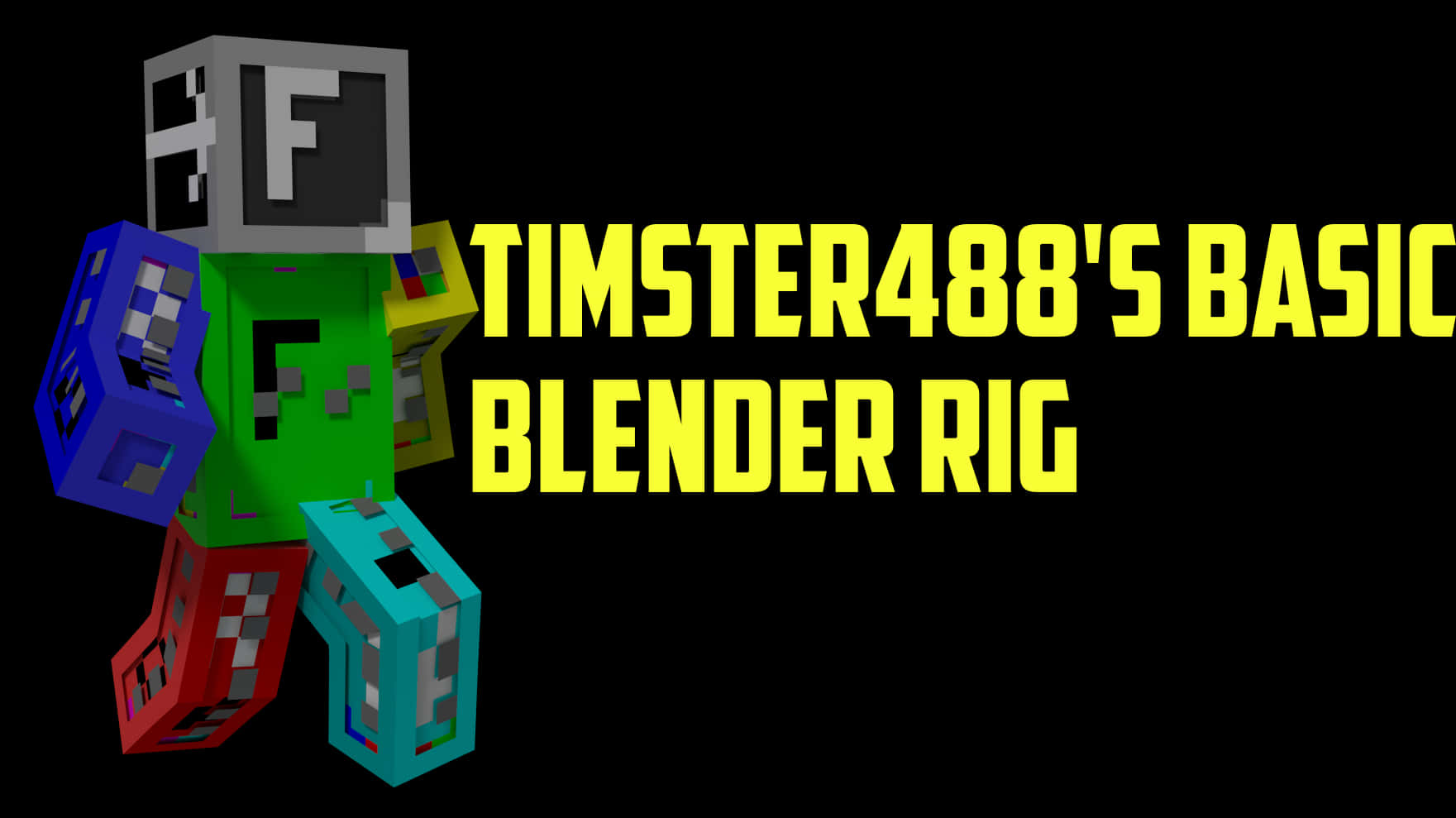 Minecraft Blender Rig Promotion PNG with transparent background