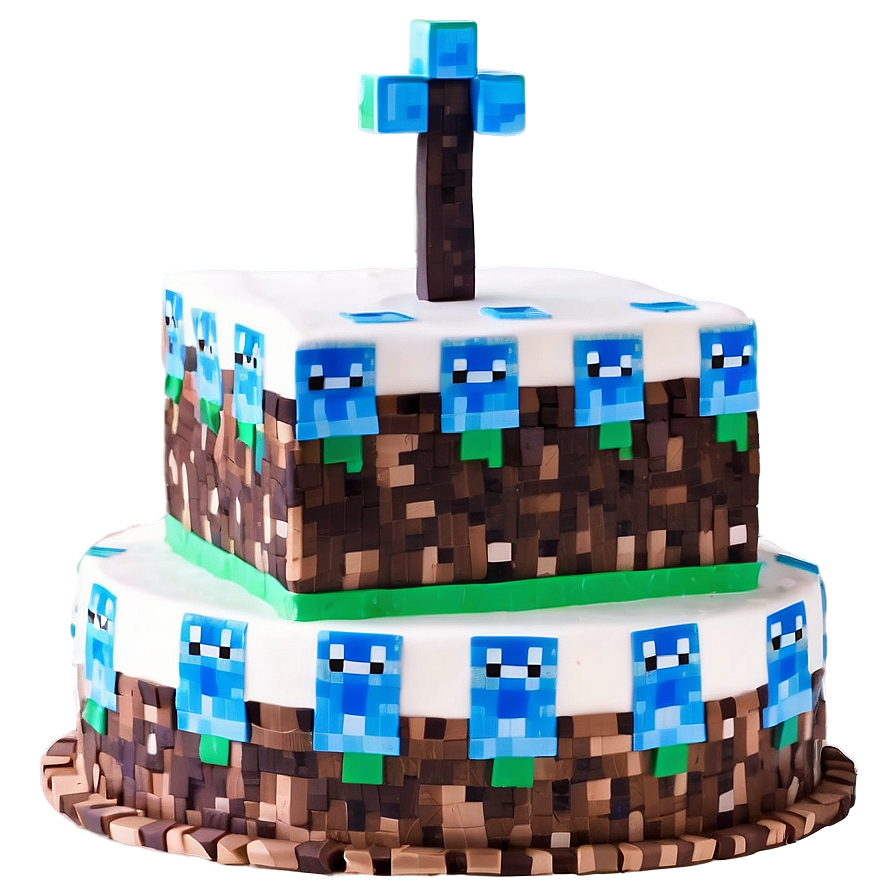 Minecraft Cake Simple Design Png 69