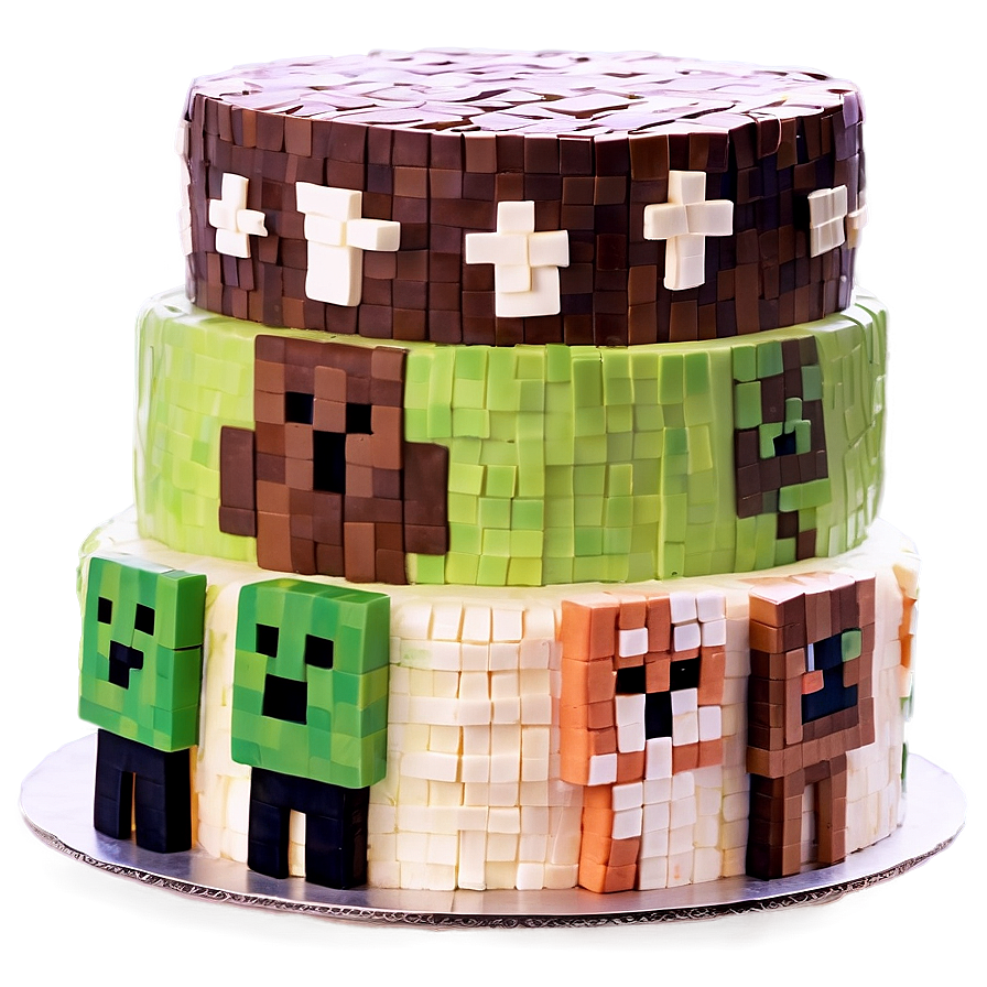 Minecraft Cake Without Fondant Png Sxb36