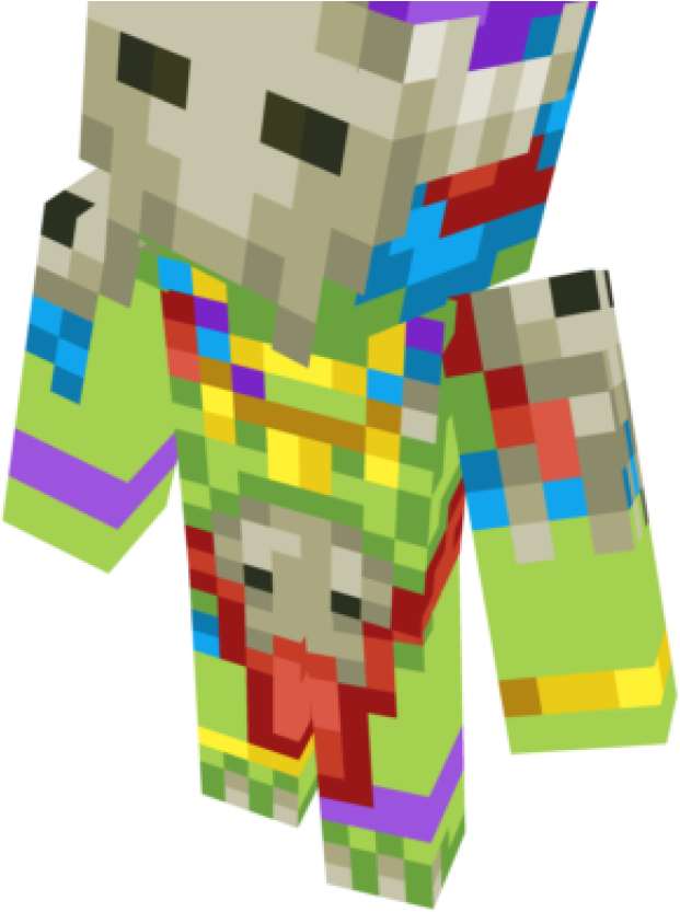 Minecraft_ Character_in_ Colorful_ Armor