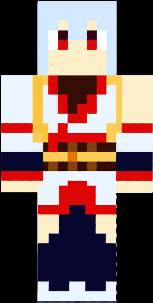 Minecraft_ Character_ Pixel_ Art_ Skin PNG with transparent background