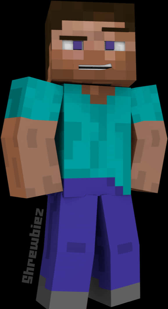 Minecraft Character Render PNG with transparent background