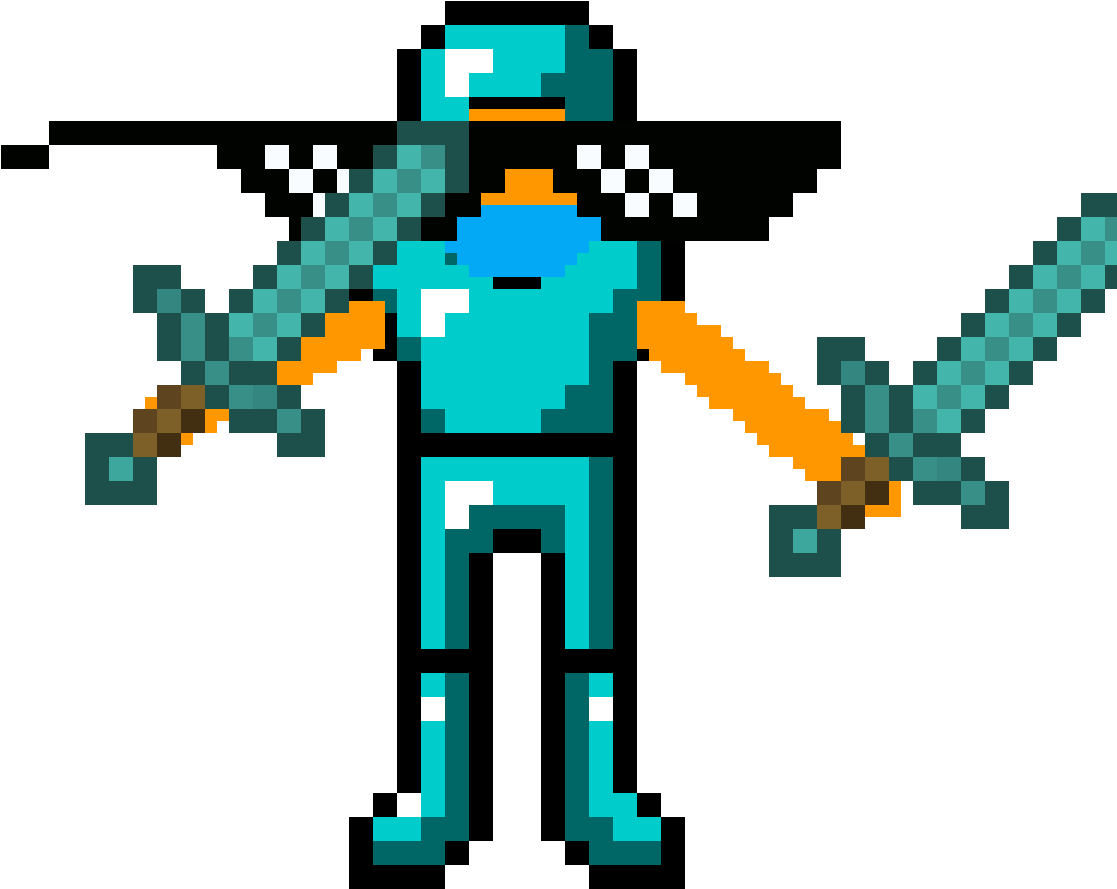 Minecraft Character With Diamond Sword