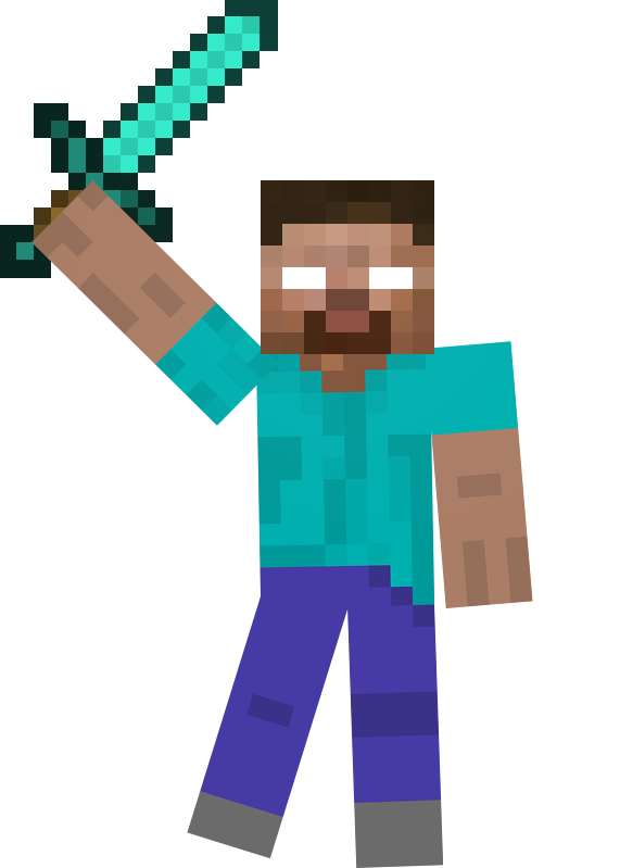 Minecraft Character With Diamond Sword