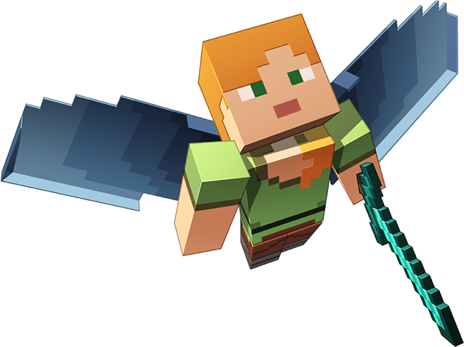 Minecraft Character With Diamond Sword