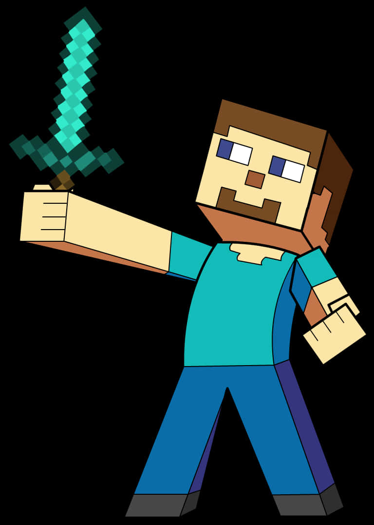 Minecraft Character With Sword