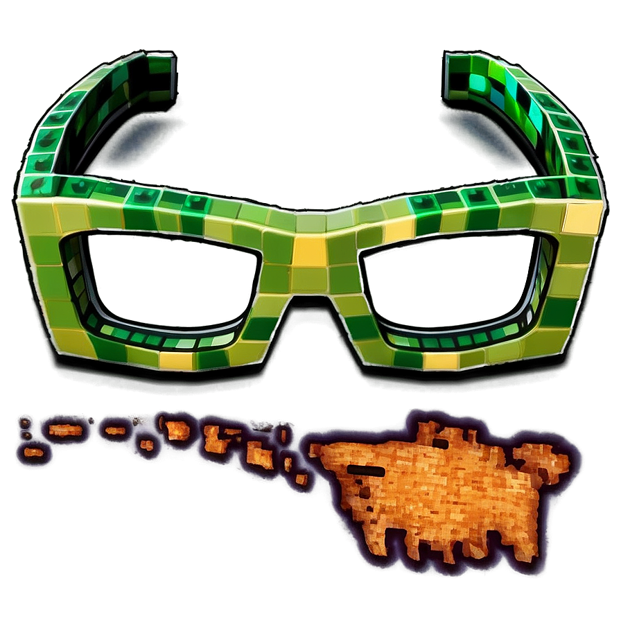 Minecraft Creeper Glasses Png 06282024