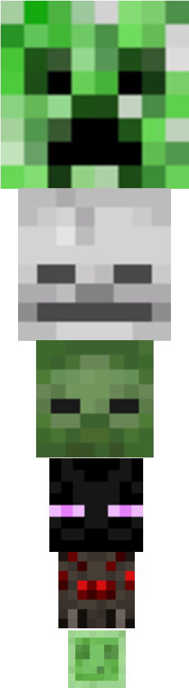 Minecraft Creeperand Enderman Faces