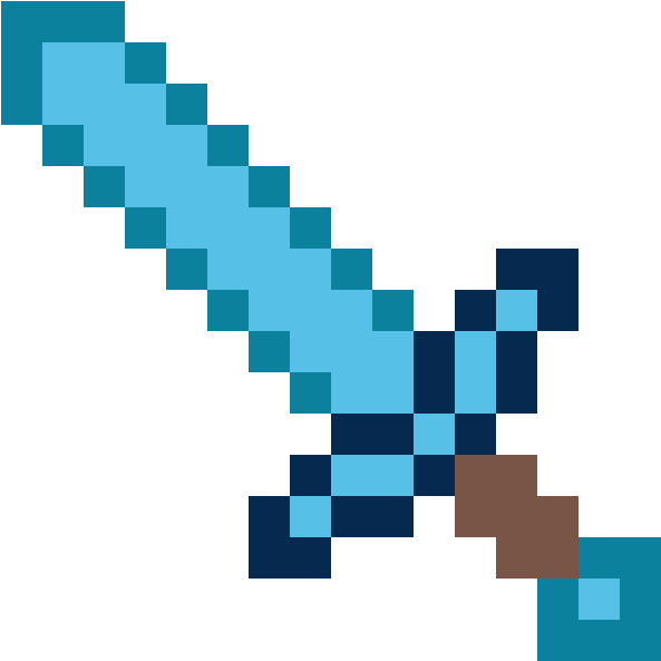 Minecraft Diamond Sword - Thinkgeek, Inc. Minecraft Foam Iron Sword PNG image with a transparent background, free high-resolution download